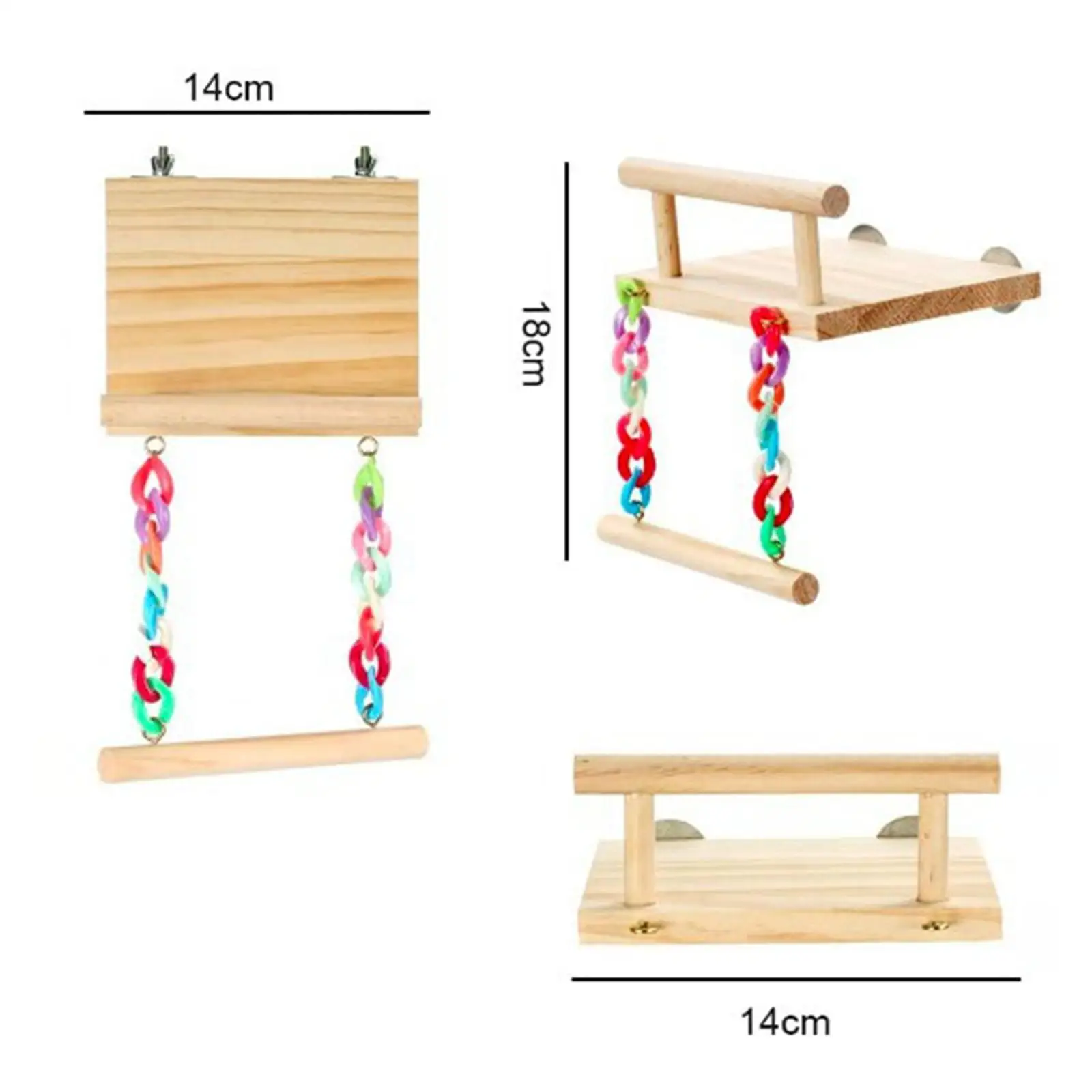 Wooden Parrot Perch Toy Platform Parrot Playstand Play and Rest Practical for Budgie Cockatoos Cockatiel Hummingbird Macaw