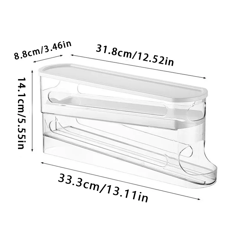 Refrigerator Egg Storage Box Automatic Scrolling Egg Holder Household Large Capacity Kitchen Dedicated Roll Off Egg Storage Rack 6