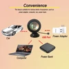 Mini USB Sunset Lamp Led Projector Night Light 16 Colors Switch Rainbow Atmosphere Home Bedroom Background Wall Decoration Gift 4