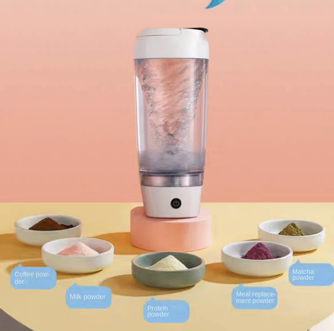 Electric Shaking Cup with USB, Cocktail Blender, Whey Protein, Gym