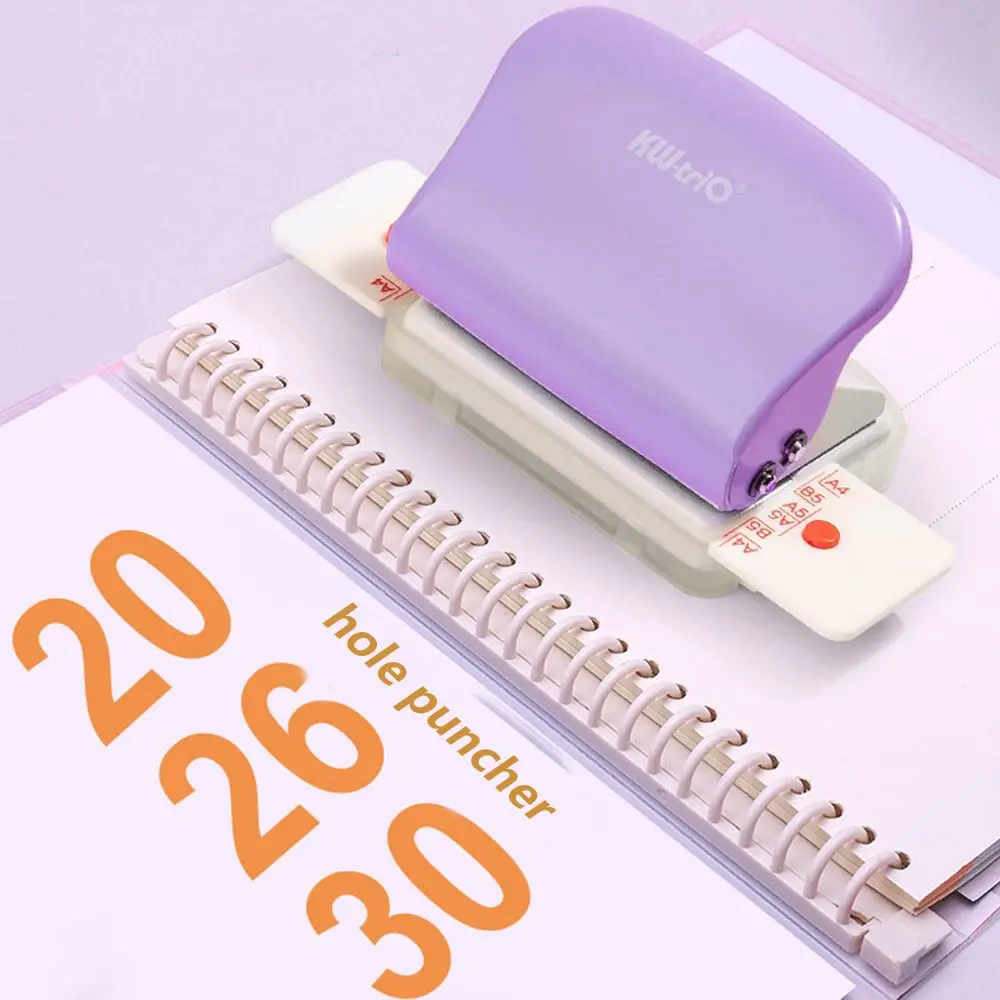 

Дырокол для бумаги KW-trio 6m с 1/6/26/30 отверстиями, ручной металлический Дырокол емкостью для A4, A5, B5, для ноутбука