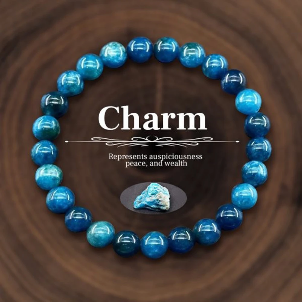 Exquisites Naturstein-Perlenarmband für Damen und Herren, Lapislazuli-Steinarmband, Vintage-Schmuck für den täglichen Gebrauch, einzigartiges Geschenk