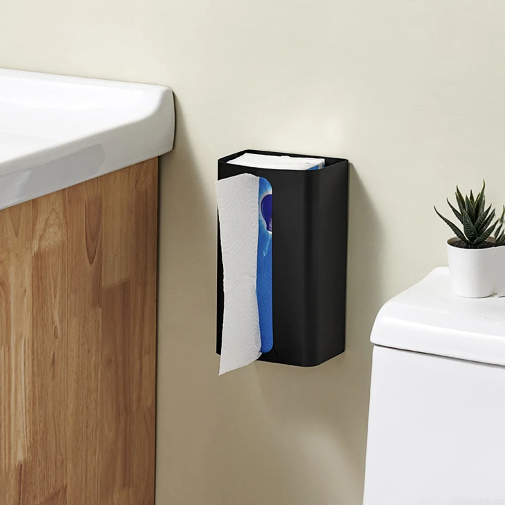 Magnetic Storage Rack Tissue Holder Dispenser Napkin Case Non-punch Container Stainless Steel 5
