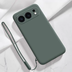 Liquid Silicone Lanyard Ring Holder Case with Lens Camera Protection - Honor 500 Pro (Dark Green)