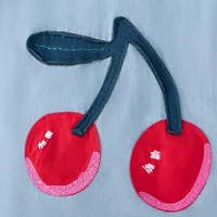 Little maven vêtements pour enfants été bébé filles robe sans manches enfants vêtements gilet robe fruits cerise filles robes en jean 5