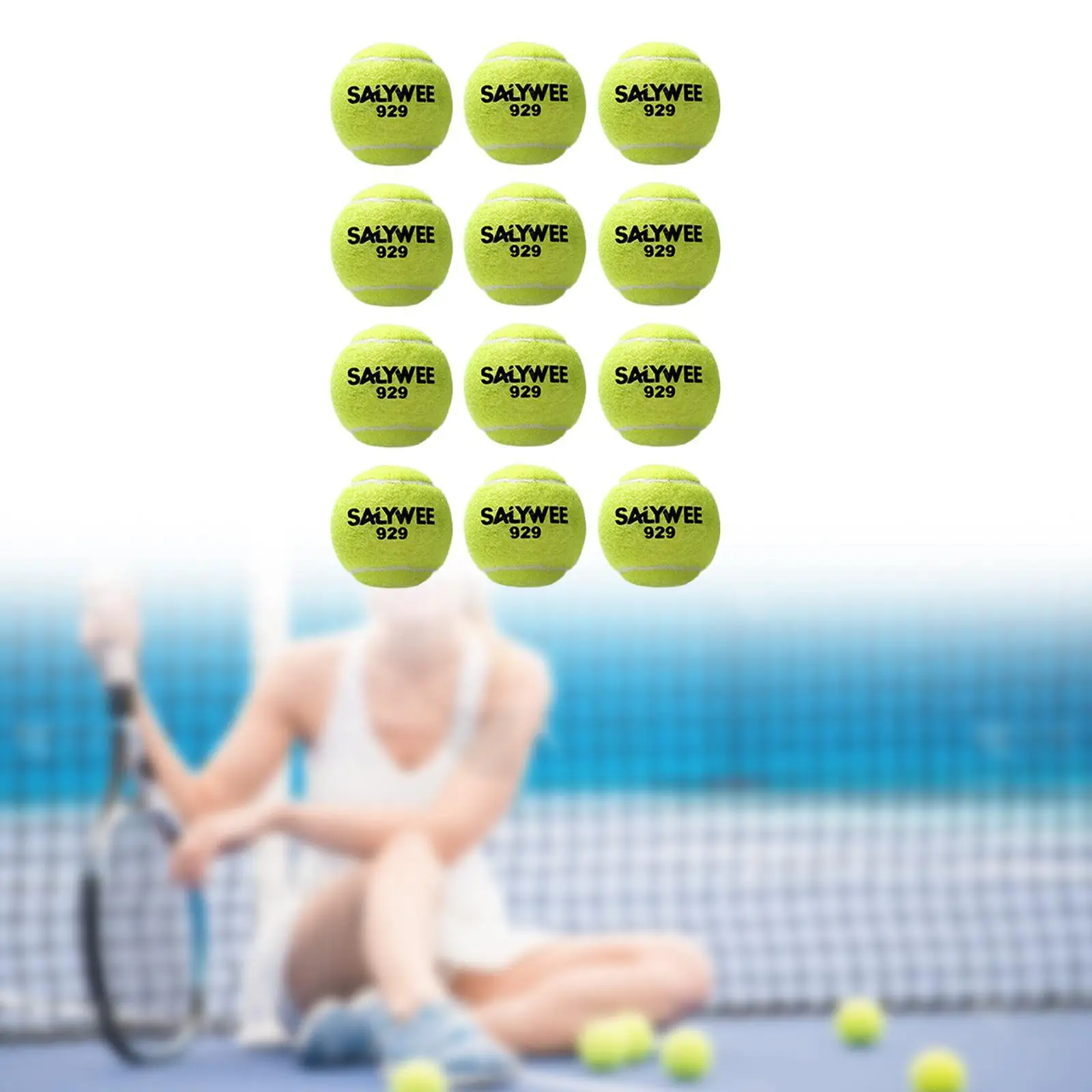 12x Tennis Balls Training Balls Professional Multifunction Beach Tennis Dog for Yard Beginners Enthusiasts