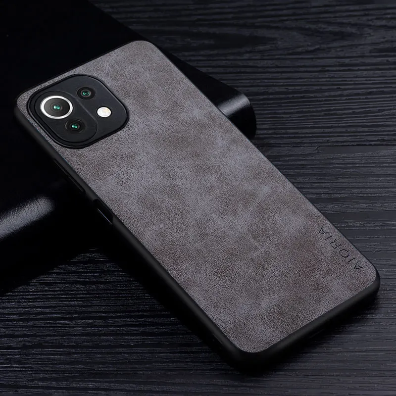 Premium Scratch-Resistant PU Leather Phone Case - Solid Color Cover