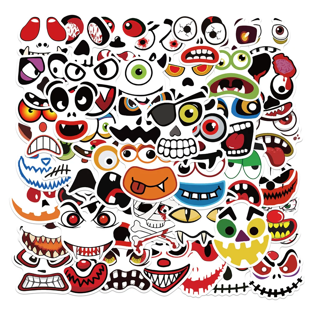 

10/30/50PCS New Halloween Sticker Pack Cartoon Creative Anime Kids Computer Luggage Table Chair Decoration Waterproof Wholesale