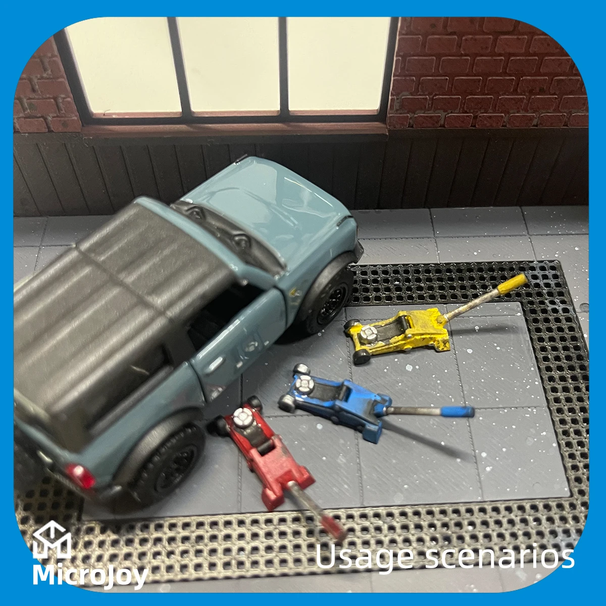 고급 장면 1: 64 스케일 미니어처 모델 수리점, 미니 잭 장식품, 자동차 모델 장면, 오래된 레이아웃