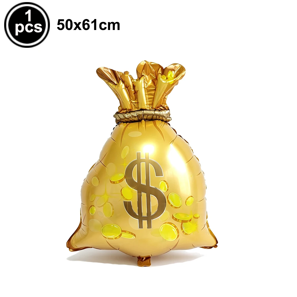 Luxurious Gold Money-Themed Party Balloons Set