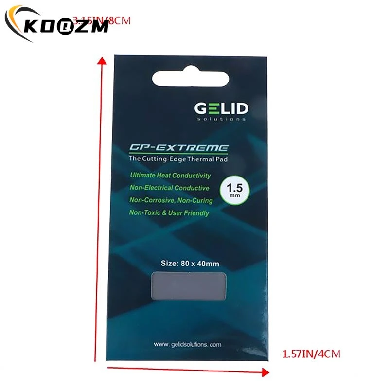 GP-Ultimate 실리콘 그리스 패드, 열 분산 실리콘 패드, CPU/GPU 그래픽 마더보드, 15W/MK, 1PC