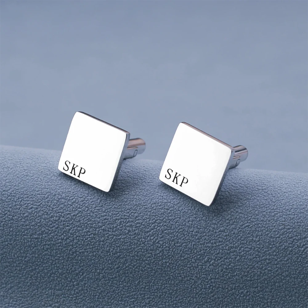 

Customized Cufflinks, Personalized Logo Name Cufflinks, Stainless Steel Metal Suit Shirt Buttons, Wedding Party Birthday Gifts