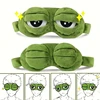 3D Sad Frog Sleep Mask Natural Sleeping Eyeshade Cover Shade Eye Patch Women Men Soft Portable Blindfold Travel Eyepatch 1