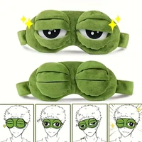 3D Sad Frog Sleep Mask Natural Sleeping Eyeshade Cover Shade Eye Patch Women Men Soft Portable Blindfold Travel Eyepatch 1