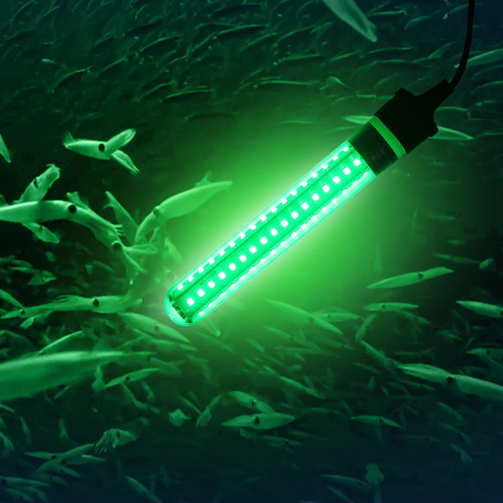 LED Submersible Fishing Light Underwater Fish Finder Lamp 5V-12V 6.5W 700 Lumens with 5m Cord