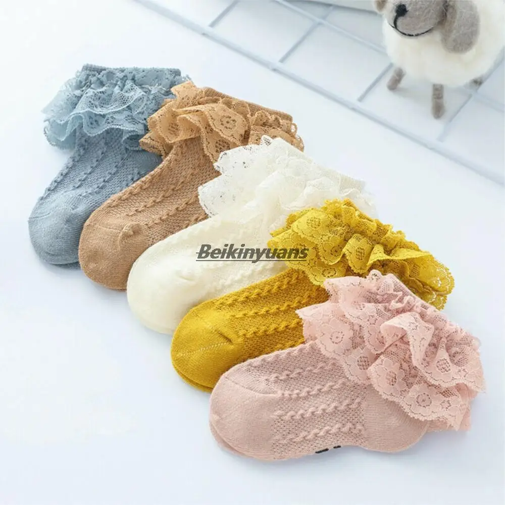 Baby Lace Ruffle Socks Newborn Cotton Baby Girls Sock Cute Toddler