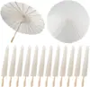 10/20/30PCS Paper Parasol 60/80cm Chinese Paper Umbrellas White Umbrella Photography Props for Baby Shower Party Wedding Rustic 1