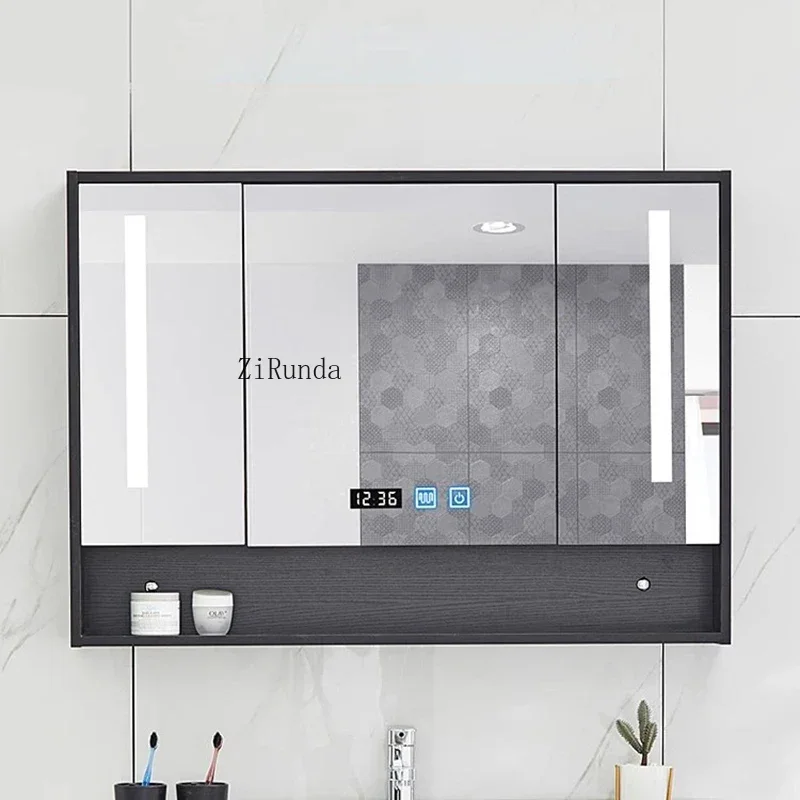 Nordic Style Smart Bathroom Cabinets Modern Storage Shelves Vanity Bathroom Mirror Cabinet Simple Home Furniture Шкафы FYBC