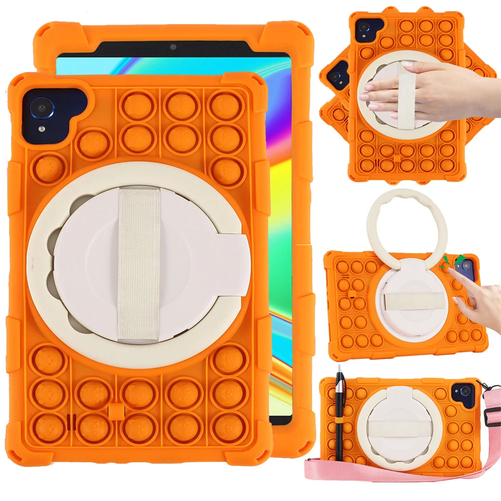 Custodia Per Samsung Galaxy Tab A 2019 8.0 Sm T290 T295 T297 Supporto Rotante Per Tablet Portapenne Push Bubble Hand Strap Sm-T290 Cover