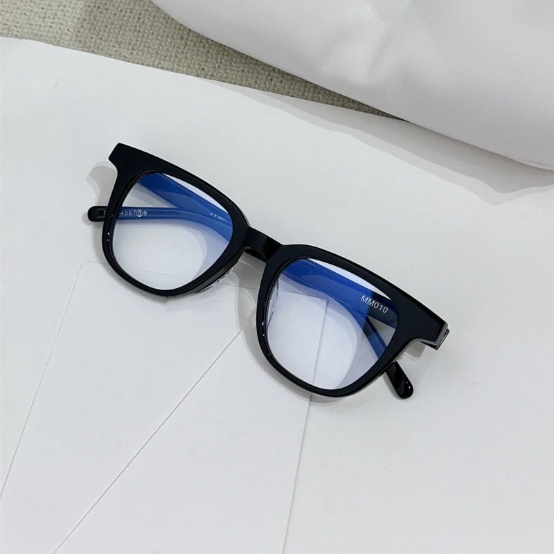 男性と女性のための手作りのレトロな正方形の老眼鏡大きなフレームレトロな正方形の老眼鏡青色の光日本製mm010