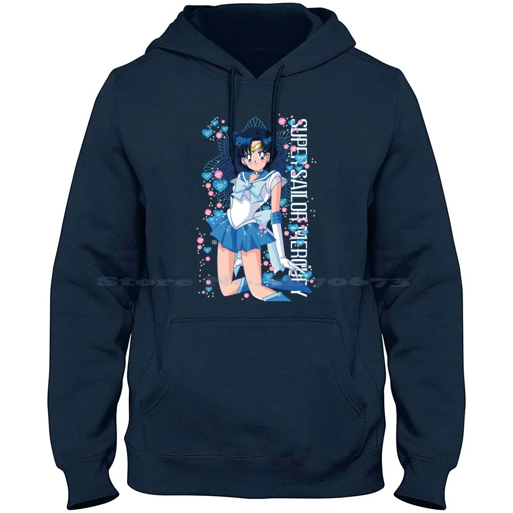 Aqua Mirage 100% Cotone Felpa Con Cappuccio Mahou Shoujo Magical Girl Manga Anime Comics Sailor Ami Moon