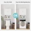 Over The Toilet Storage Cabinet, Bathroom Shelf Organizer with Anti-Tip Device Small Freestanding Space Saver 5