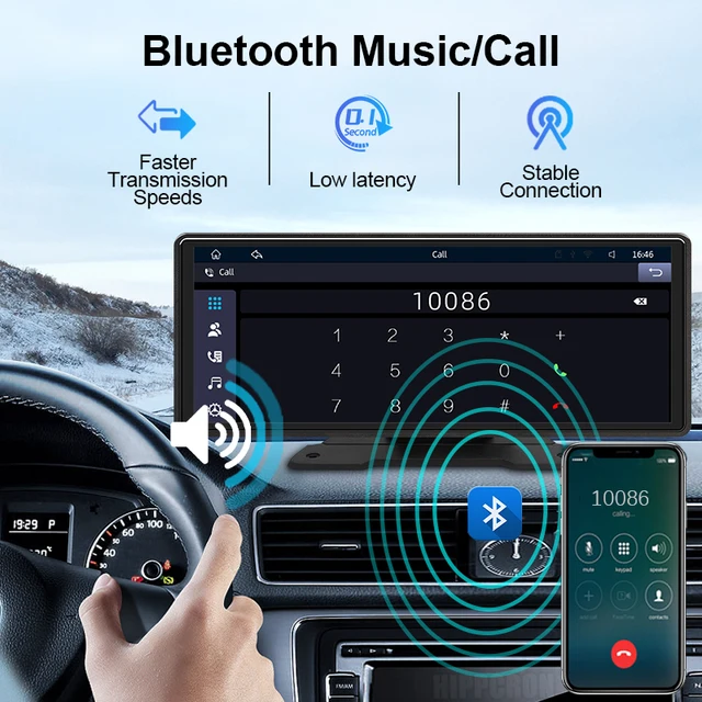 10.26" Car Mirror Screen with CarPlay & Android Auto 4