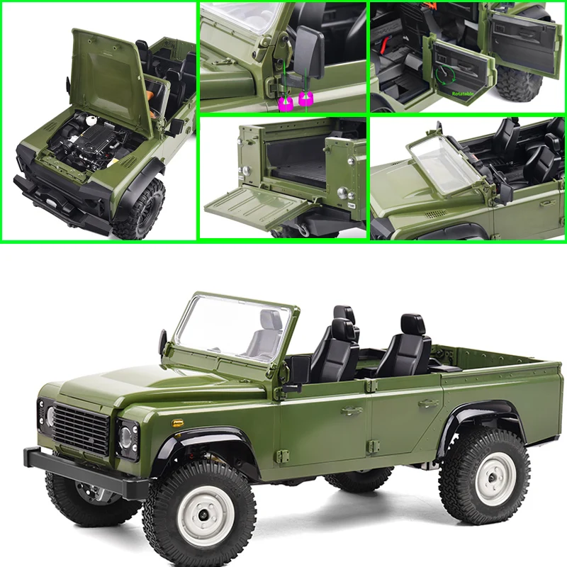 324Mm Interasse Body Shell Versione Convertibile Per 1/10 Rc Crawler Car Traxxas Trx4 Defender Sport Axial Scx10 Rc4Wd D90 Parts