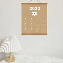 

2022 Adorable Tiger Pattern Calendar Tapestry Creative Cartoon Style Fabric Calendar Cloth for Home