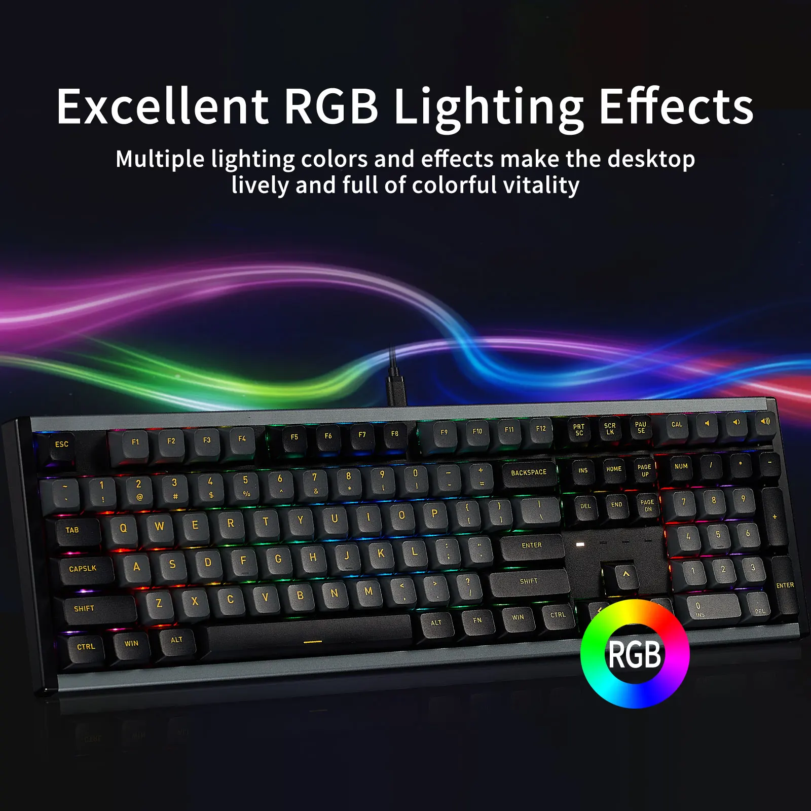 HEXGEARS I5 Mechanical Keyboard Kailh MX Switch 108 Key RGB HEXGEARS I5 Mechanical Keyboard Kailh MX Switch 108 Key RGB