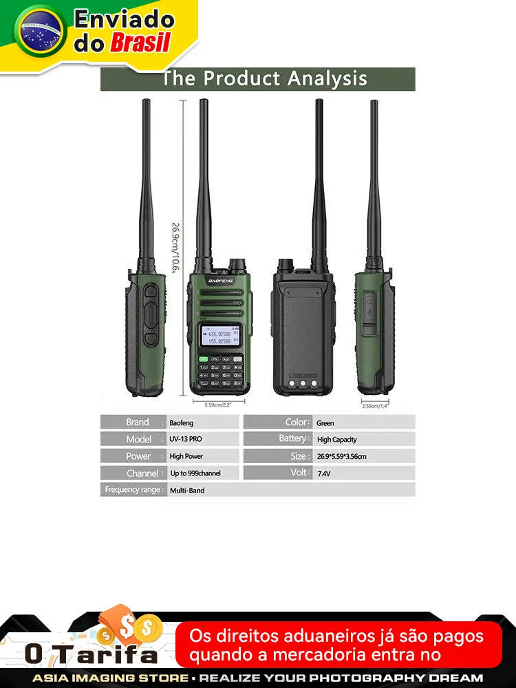 BaoFeng UV-13 PRO V1 V2 High Power Multi Band Walkie Talkie Type C Charger Long Range UV-13 UV-5R Transceiver Ham Two Way Radio 3