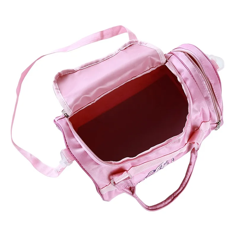 جديد أكياس رقص الباليه الوردي الفتيات الرياضة الرقص الاطفال على ظهره الطفل برميل حزمة حقيبة زي الملابس الأحذية فستان حقيبة يد