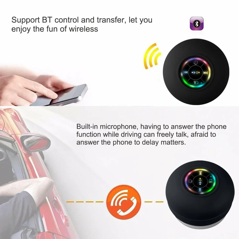 Bathroom Waterproof Wireless Bluetooth Speaker Mini Portable with Suction Cup mini bluetooth speaker,portable speaker,bluetooth speaker,mini sound box,audio speaker