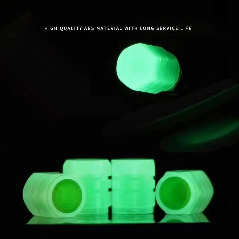 New Luminous 4Pcs Auto Car Wheel Tire Valve Stem Caps Cover Per Maserati Ghibli President Levante Mc20 Grancabrio Granturismo Sp