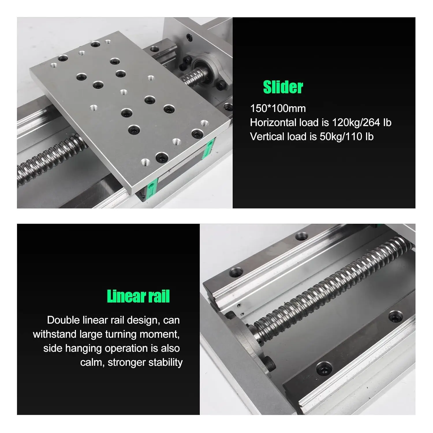 EU STOCK】150mm Width ZBX150 200MM 300MM 400MM 600MMCNC Z axis