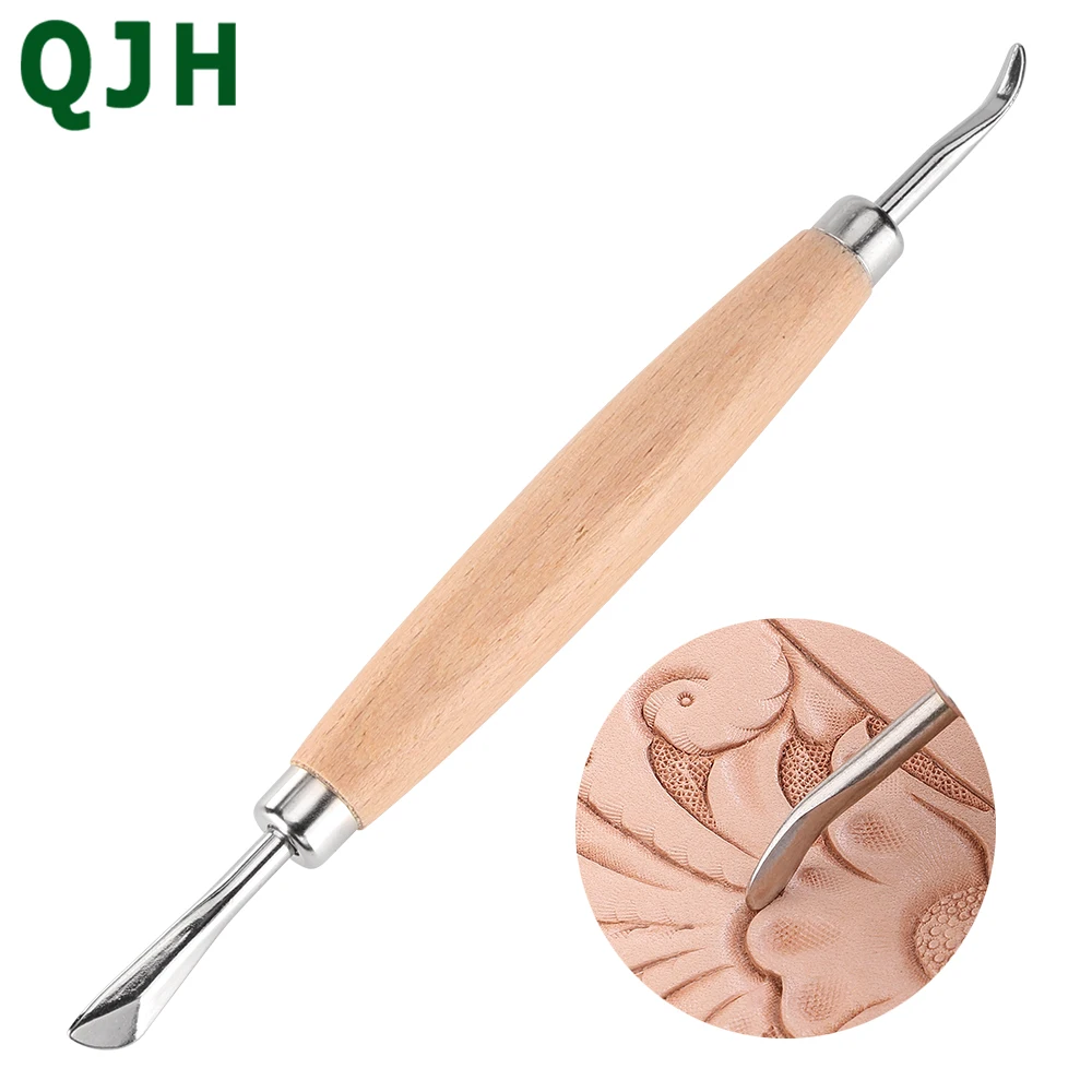 Leather Sculpture Pressure Wiper Carving Embossin Modeling Tool Double Head Stamping Edge Craft Tools DIY Manual Scribing Tool