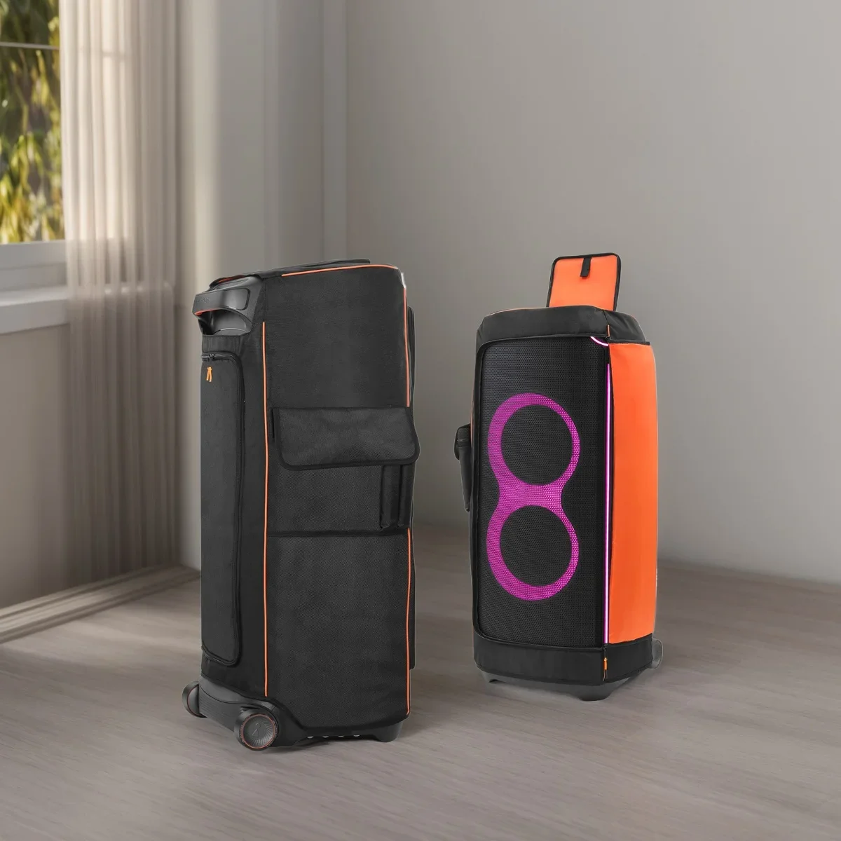 Dust Case Waterproof Speaker Case Slip Sleeve Nylon Fabric Multifunction Bag with Side Storage Pocket For JBL Partybox Ultimate