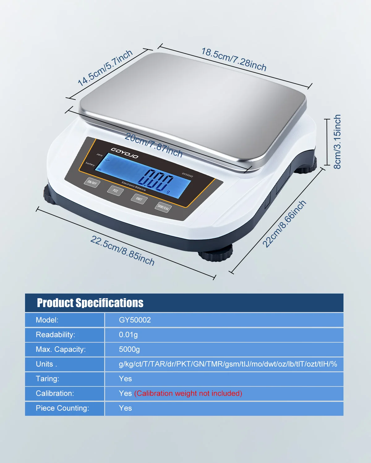 5kg Precision Jewelry Scale 0.01g Lab Digital Electronic Analytical Balance CE C