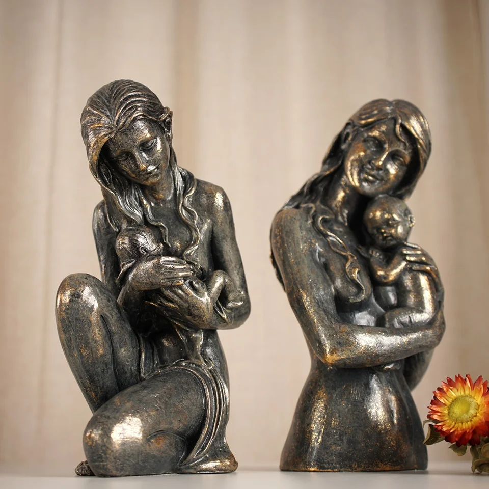 Statue De Trois Déesses En Résine – Sculpture Artistique Pour Décoration Intérieure (13,5 X 20 Cm), Idéale Salon Ou Bureau
