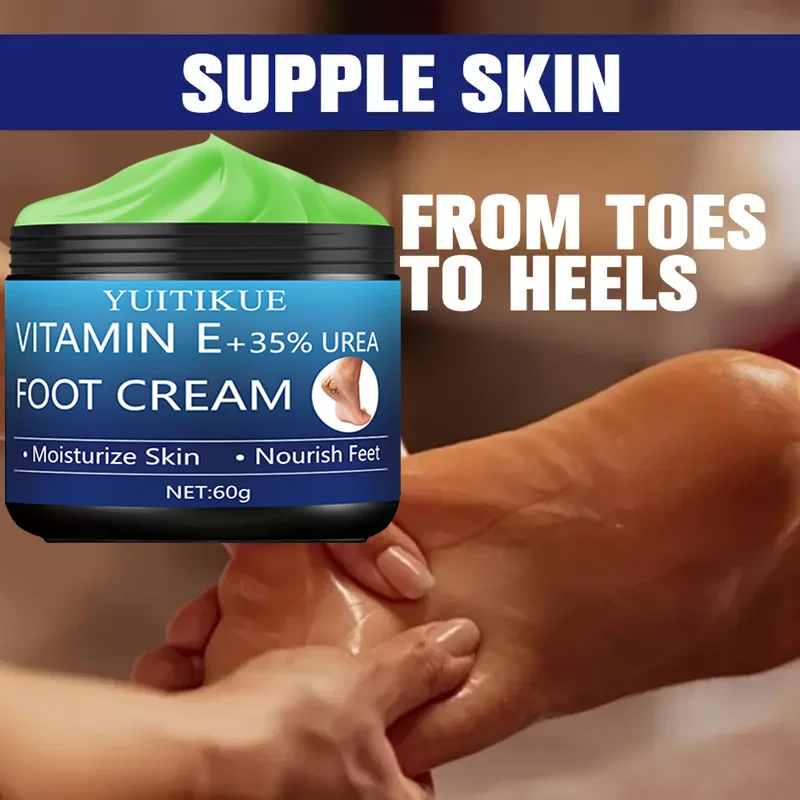 YUITIKUE Vitamin E 35% Urea Foot Cream moisturizes and nourishes the skin of the feet, suitable for dry and cracked feet.