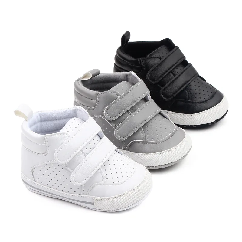 New 0-18M Baby Shoes Boy Newborn Infant Toddler Casual Comfor Cotton Sole Anti-slip PU Leather First Walkers Crawl Crib Shoes 2