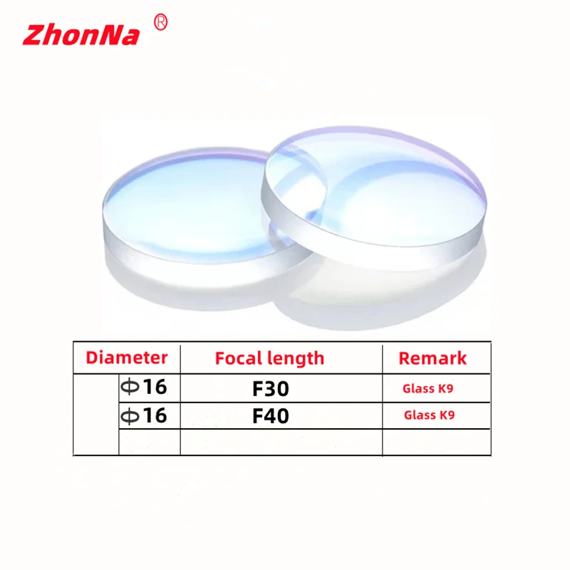 

Diameter16mm High Quality Laser Focusing Lens Focal Length F30mmThickness 3mm DIY Optical Condenser Lens Spherical Glass Lens1PC