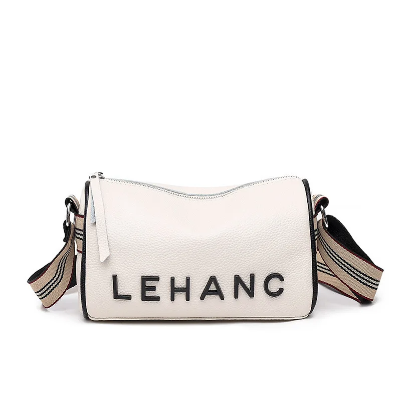 Fashion Trend Luxury Designer Handbags Women'S Genuine Leather Casual Vintage Letter Shoulder Bags For Girl White Messenger Bag 