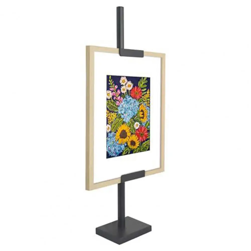 Verstellbarer Tisch-Bilderrahmen-Ständer Aus Metall – Schwarz, Bis 73,7 Cm Höhe, Stufenlos Einstellbar, Für Fotos, Leinwände & Kunst (minimalistisches Design)