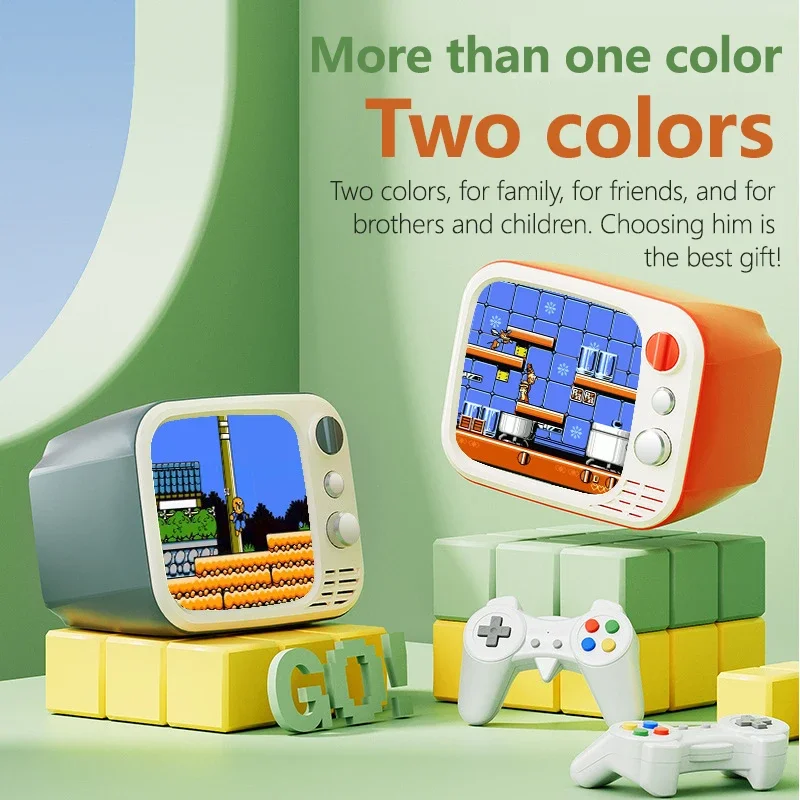 H7 Retro Nostalgic Tv Game 740-In-One Classic Double Game Console Home Small Red And Whiteconsole Schermo Morbido Da 3.5 Pollici