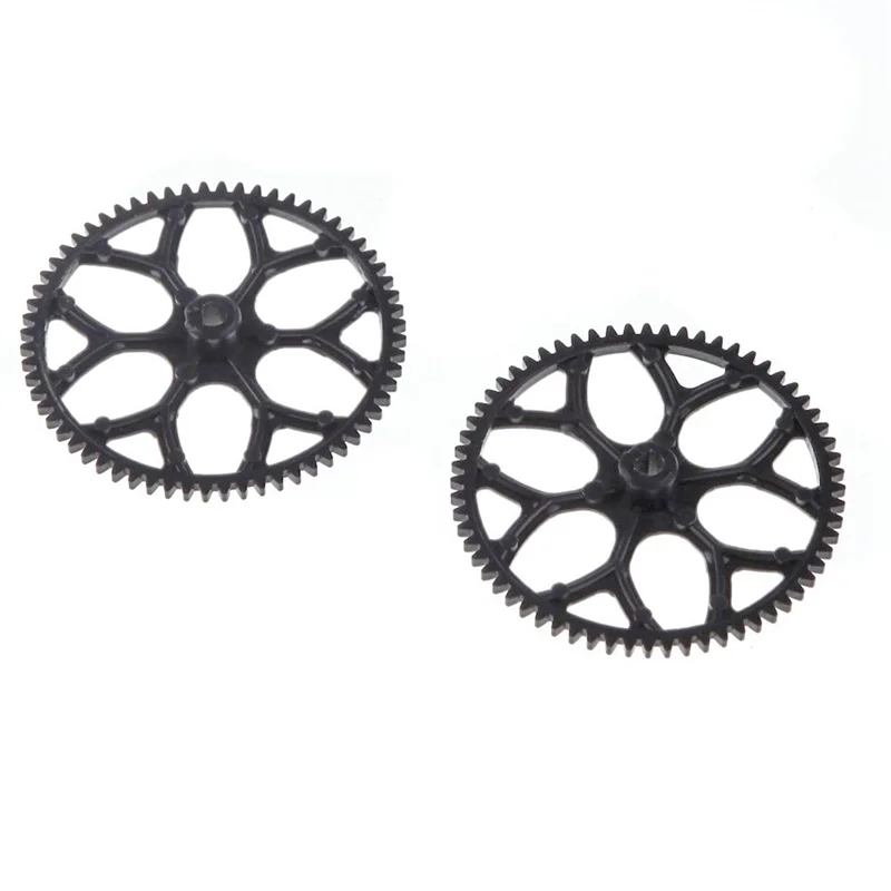 Gros plan sur un engrenage principal pour hélicoptère RC, avec dents visibles, compatible V911S V977 K110.