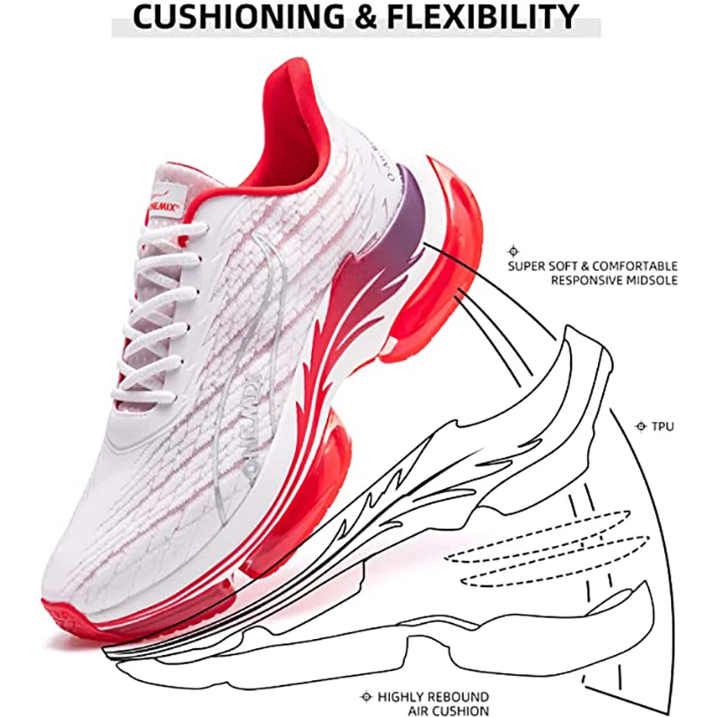 ONEMIX Air Cushion Running Shoes for Women Summer Lightweight Mesh Surface Breathable Sneakers Outdoor Fitness Sport Shoes running shoes,women sneakers