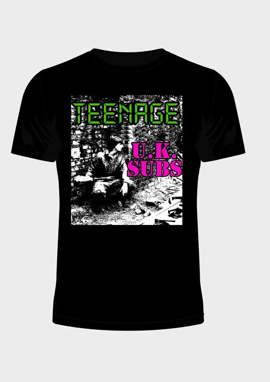 Uk Subs 'Teenage 'T-Shirt Ufficiale-New, Punk, Charlie Harper