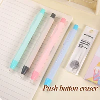 KHINSUN Press Retractable Pencil Eraser Correction Stationery Pen Style Pencil Rubber for Kids Writing School Supplies Erasers 1