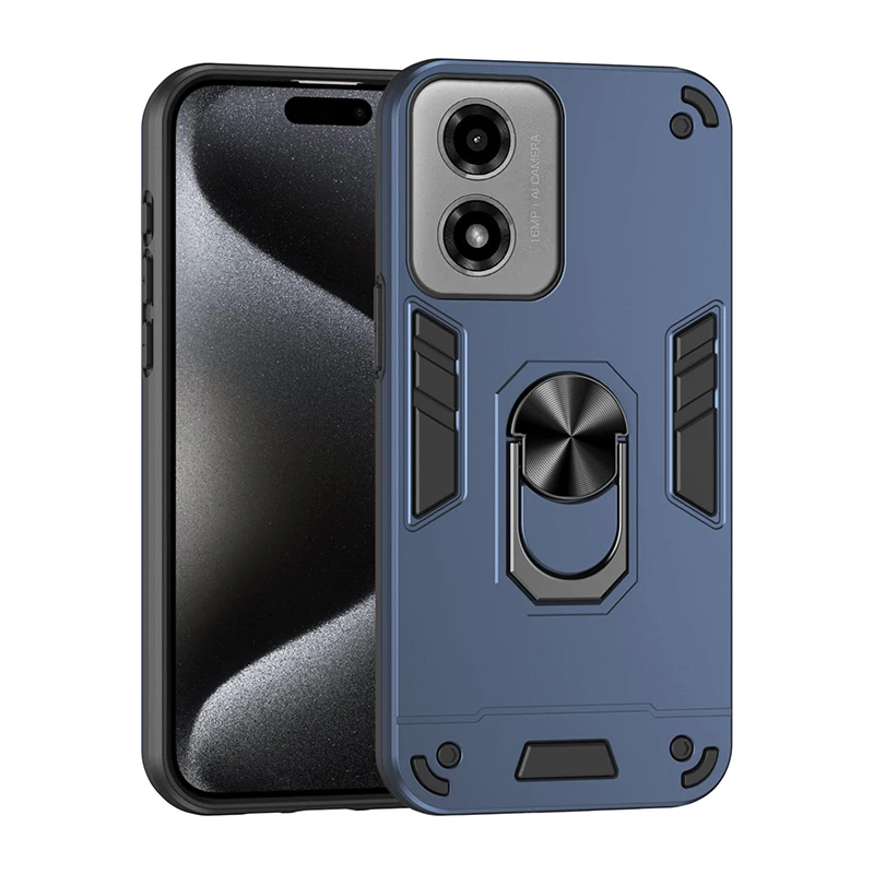 Armor Rotate Ring Stand Anti-Scratch Case with Holder and Lens Back Cover